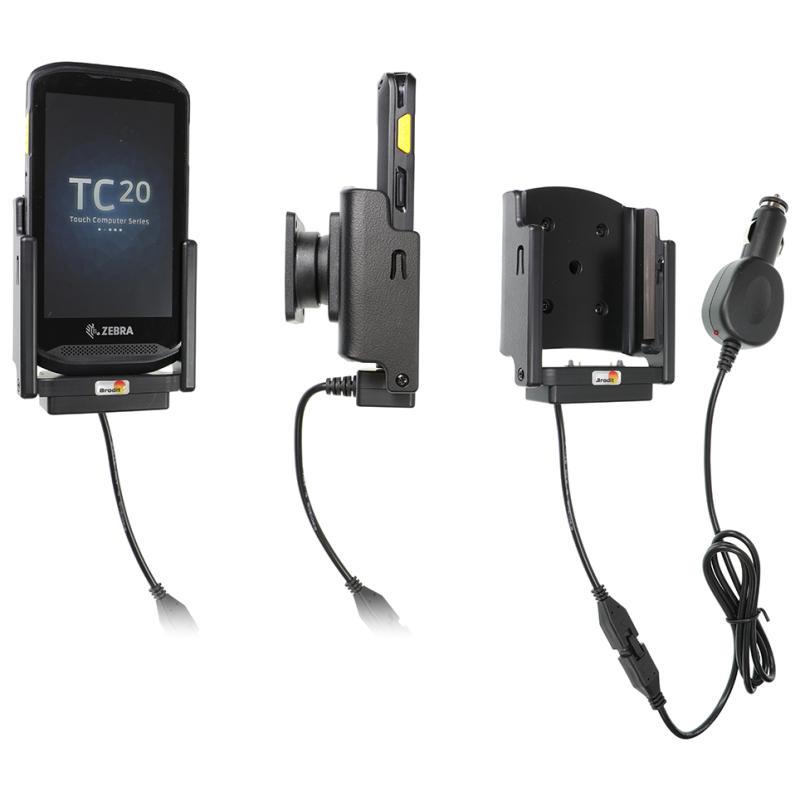 Brodit Aktiv Halterung mit Zigarettenanz&uuml;nder-Stecker - Zebra TC20