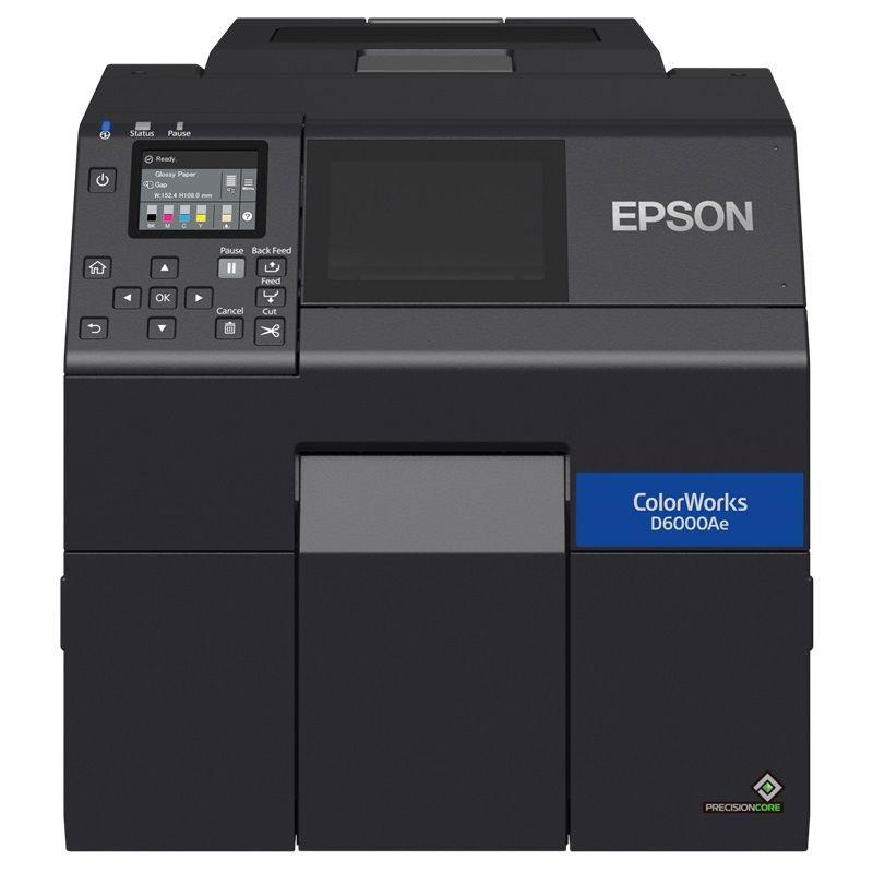 ColorWorks D6000 dye inc, Cutter, Disp., USB, Ethernet, schwarz