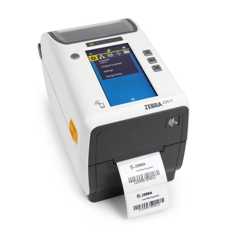 Zebra ZD611T-HC, 8 Punkte(203dpi), Disp. (Farbe), BT, WLAN, Wei&szlig;, Thermotransfer