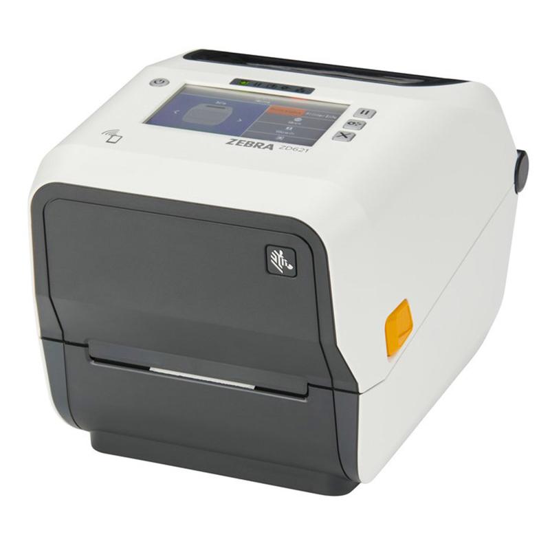 Zebra ZD621t, HC, 8 Punkte/mm (203dpi), Disp., RTC, USB, USB-Host, RS232, BT (BLE), Ethernet, wei&szlig;