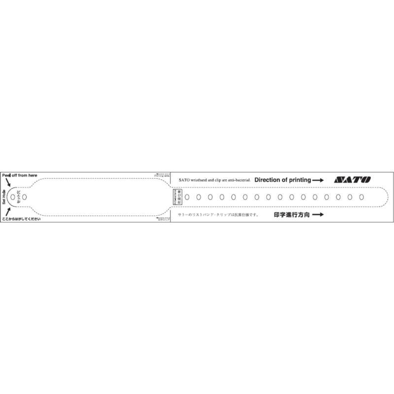 Sato Wristband, TT, Erwachsene, Breit, Weiss