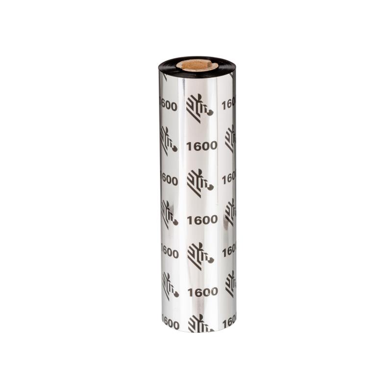 Thermotransferband, Zebra, 1600, Wachs, Rollenbreite: 131mm, Kernbreite: 131mm, Kern: 25,4mm, L&auml;nge: