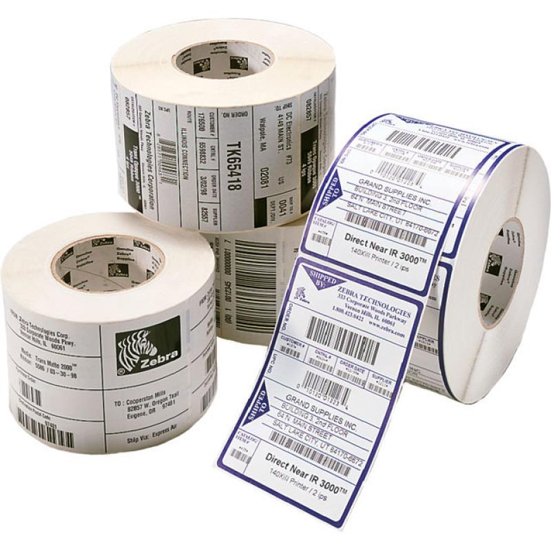 1x Zebra Z-PERFORM 1000D HIGH-TACK 102x76mm AD(200) Kern(76,2) 100 Etiketten/Rolle