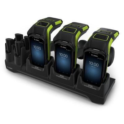 Zebra RFD90 3xLade-/&Uuml;bertragungsstation , l&auml;dt 3x Ger&auml;te und 4x Ersatzakkus
