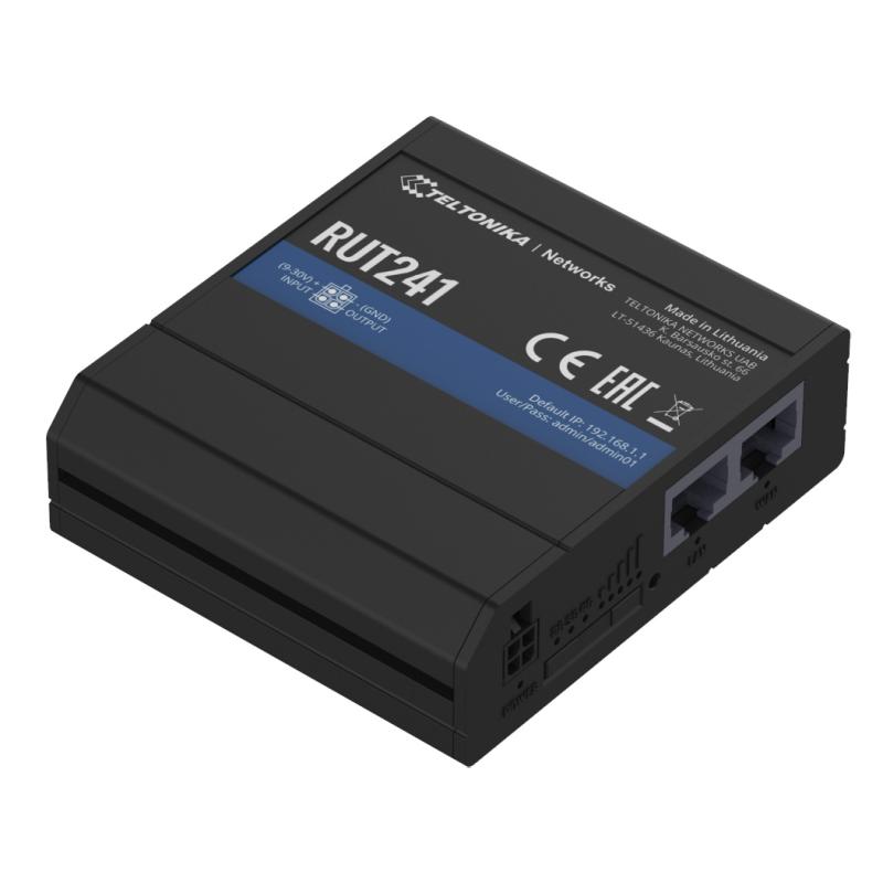 Teltonika RUT241 Industrial Cellular Router 4G LTE Wi-Fi - Version 3 Global mit Universal-Netzteil