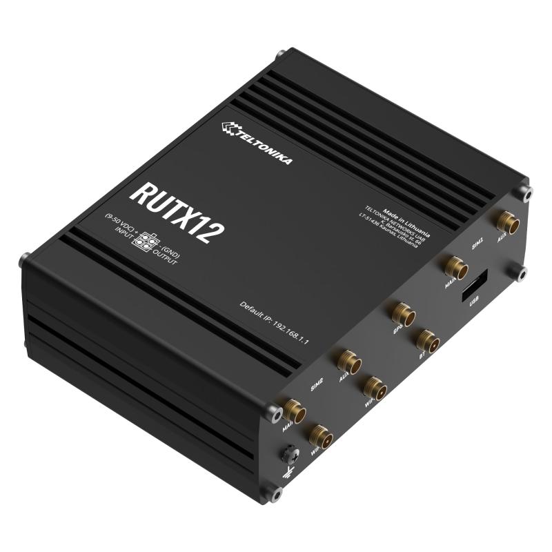 Teltonika RUTX12 4G LTE Cat 6 Dual-Band Wifi Industrial Router