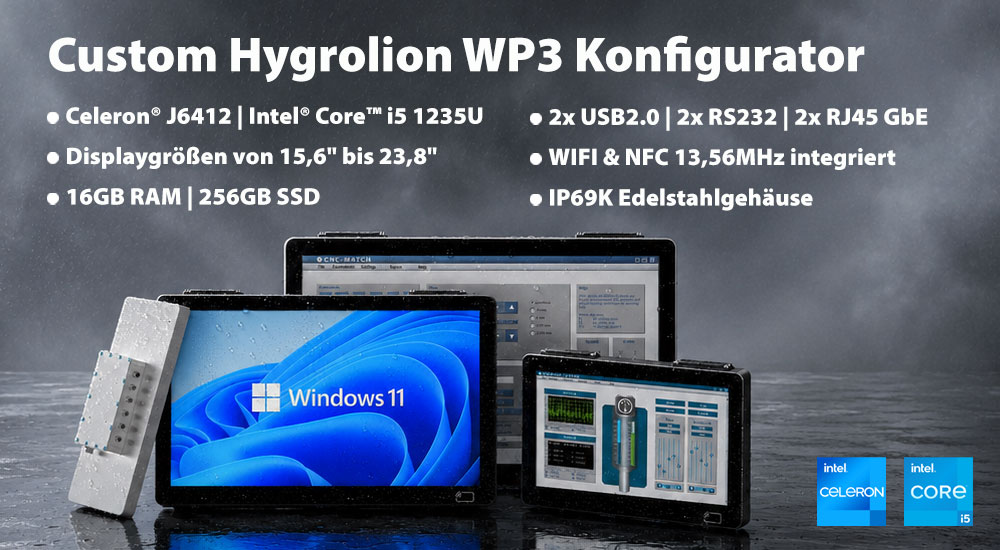 Custom Hygrolion WP3 Edelstahl PPC IP69K